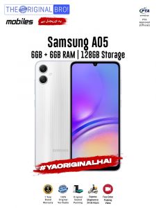 Samsung A05s - 6GB RAM - 128GB Storage - PTA Approved - 12 Months Warranty - Silver - The Original Bro Mobiles - TOB36